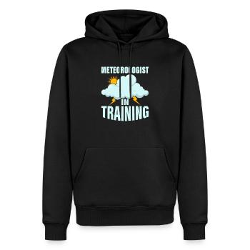 Météorologue en formation Météorologie météorologique - Sweat à capuche Premium bio Homme - noir - Devant - Nico (187cm)