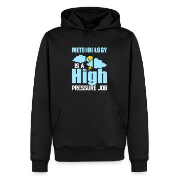Meteorology Is A High Pressure Job Meteorologist - Men’s Premium Organic Hoodie - black - Front - Nico (187cm)
