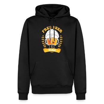 Beer Hugs - Männer Premium Bio Hoodie - Schwarz - Vorne - Nico (187cm)