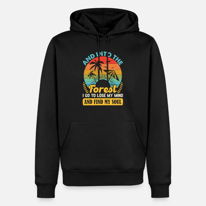 Forest lover - Männer Premium Bio Hoodie - Schwarz