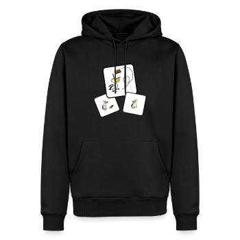 Pelican Fake News Comics - Sweat à capuche Premium bio Homme - noir - Devant - Nico (187cm)