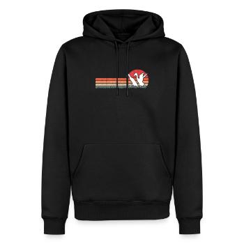 Indian Running Duck Retro Bottle Duck Vintage - Sweat à capuche Premium bio Homme - noir - Devant - Nico (187cm)