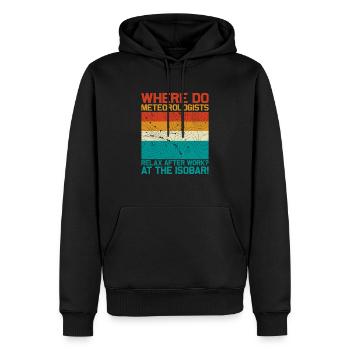 Where Do Meteorologists Relax At The Isobar Meteor - Men’s Premium Organic Hoodie - black - Front - Nico (187cm)