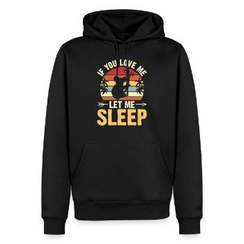 If You Love Let Me Sleep koalas - Sweat à capuche Premium bio Homme - noir - Devant - Nico (187cm)