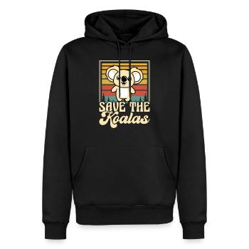 Save The Koalas Animal Australia Bear Animal Lover - Sweat à capuche Premium bio Homme - noir - Devant - Nico (187cm)