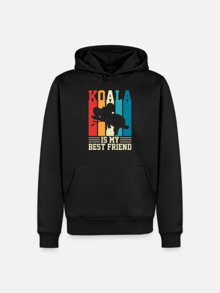 KOALAS BESTER FREUND - Männer Premium Bio Hoodie - Schwarz