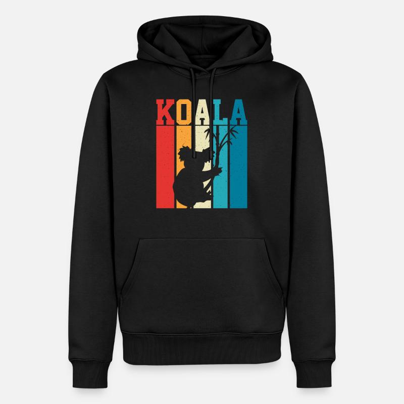 Koala Australischer Koalabär - Männer Premium Bio Hoodie - Schwarz