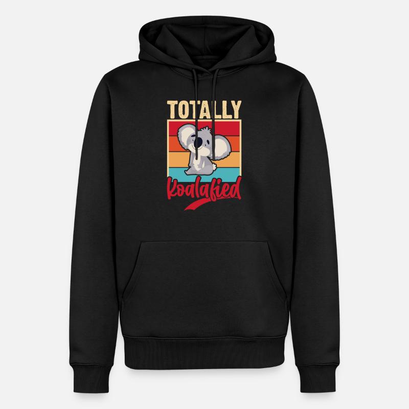Total koalifiziert. Witze mit Koala. - Männer Premium Bio Hoodie - Schwarz
