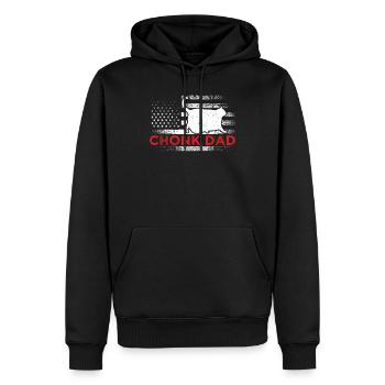 Chonk Meme Katze Chonk Dad - Männer Premium Bio Hoodie - Schwarz - Vorne - Nico (187cm)