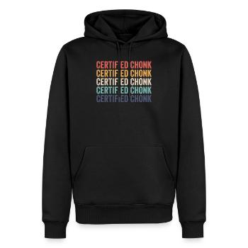 Chonk Meme Katze zertifiziert Chonk - Männer Premium Bio Hoodie - Schwarz - Vorne - Nico (187cm)