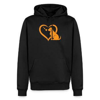 Dog Heart Dog Puppy Dog Lover Dog Owner - Cute Dog - Männer Premium Bio Hoodie - Schwarz - Vorne - Nico (187cm)