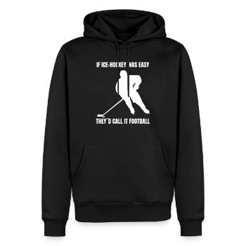 Eishockeyteam Eishockey Wintersport Geschenk - Männer Premium Bio Hoodie - Schwarz - Vorne - Nico (187cm)