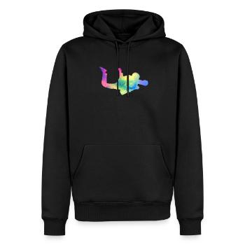 Parachutisme Parachutisme Sports Extrêmes - Sweat à capuche Premium bio Homme - noir - Devant - Nico (187cm)