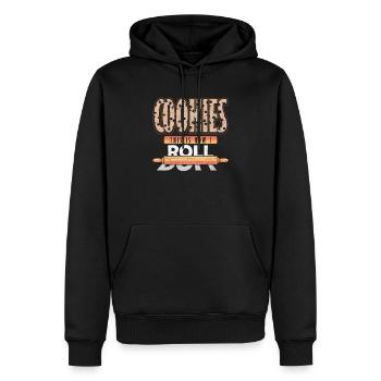 Cookies c’est ainsi que je roule Backen - Sweat à capuche Premium bio Homme - noir - Devant - Nico (187cm)