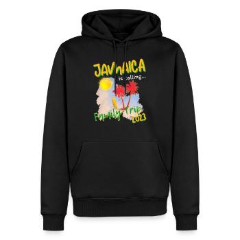 Jamaica is Calling Family Trip 2023 Caribbean - Männer Premium Bio Hoodie - Schwarz - Vorne - Nico (187cm)