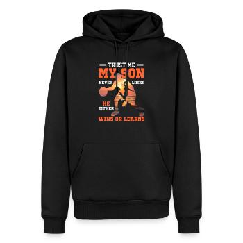 Trust Me My Son - Lovers Basket - Männer Premium Bio Hoodie - Schwarz - Vorne - Nico (187cm)