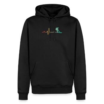 Snowboard Pulse Snowboarder Montagnes Snowboard - Sweat à capuche Premium bio Homme - noir - Devant - Nico (187cm)