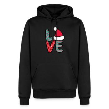 Christmas Hat Santa Love - Männer Premium Bio Hoodie - Schwarz - Vorne - Nico (187cm)