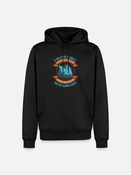 A Dolphin's SmileIs The Greatest Deception - Men’s Premium Organic Hoodie - black