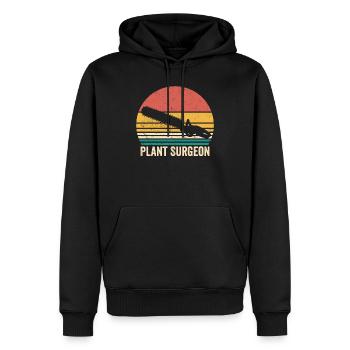Plant Surgeon Gartenarbeit Gärtner Vintage - Männer Premium Bio Hoodie - Schwarz - Vorne - Nico (187cm)