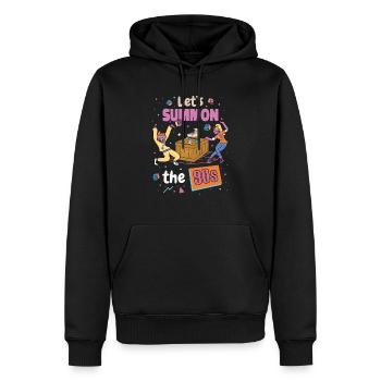 Let's Summon The 90s Funny Retro 1990s Music - Men’s Premium Organic Hoodie - black - Front - Nico (187cm)