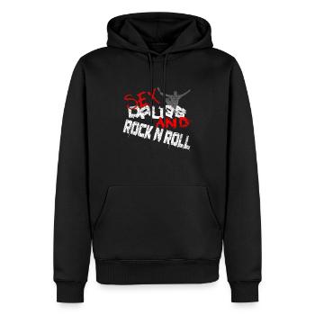 Grunge Sex Drugs And Rock And Roll - Sweat à capuche Premium bio Homme - noir - Devant - Nico (187cm)