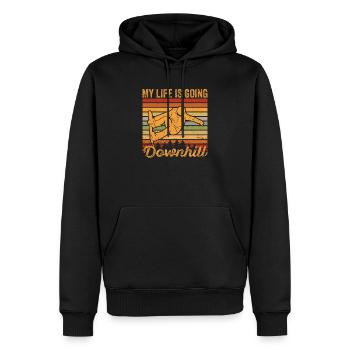 Ma vie se dégrade Snowboard Hiver Snowboard - Sweat à capuche Premium bio Homme - noir - Devant - Nico (187cm)