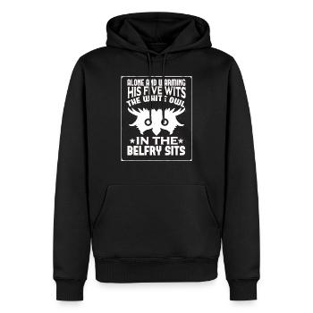 Alone And Warming His Five Wits The White Owl - Men’s Premium Organic Hoodie - black - Front - Nico (187cm)