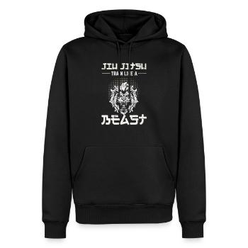 Train like a Beast Jiu Jitsu BJJ Grappling MMA Tra - Men’s Premium Organic Hoodie - black - Front - Nico (187cm)