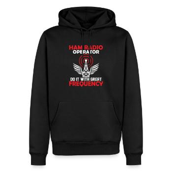 Ham Radio Operator Do It With Great Frequency Amat - Männer Premium Bio Hoodie - Schwarz - Vorne - Nico (187cm)