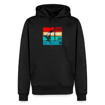 Snowboard Wintersport Snowboarder Ist mein Snow - Männer Premium Bio Hoodie - Schwarz - Vorne - Nico (187cm)