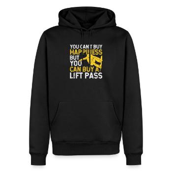 Boarder: Glück kann man nicht kaufen, aber einen - Männer Premium Bio Hoodie - Schwarz - Vorne - Nico (187cm)