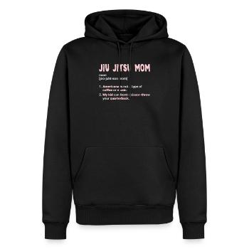 Jiu-Jitsu Maman Drôle de Mère Jiu Jitsu Brésilien BJJ - Sweat à capuche Premium bio Homme - noir - Devant - Nico (187cm)
