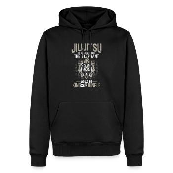 Brazilian Jiu Jitsu Leo Grappling BJJ MMA Jiu-Jits - Men’s Premium Organic Hoodie - black - Front - Nico (187cm)