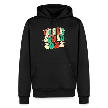 Équipe de Noël 2022, Noël vintage classique - Sweat à capuche Premium bio Homme - noir - Devant - Nico (187cm)