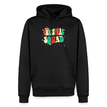 Cool Vintage Christmas Design Christmas Squad - Sweat à capuche Premium bio Homme - noir - Devant - Nico (187cm)
