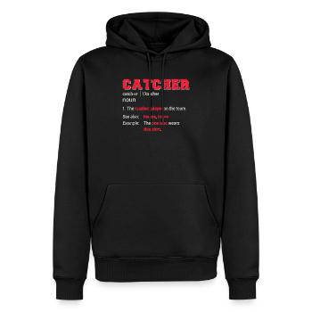 Baseball Catcher Softball Catcher Player Funny - Männer Premium Bio Hoodie - Schwarz - Vorne - Nico (187cm)