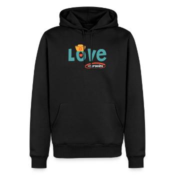Nurselife Ich liebe meinen Job Krankenschwester - Männer Premium Bio Hoodie - Schwarz - Vorne - Nico (187cm)