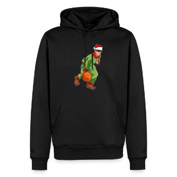 Weihnachtsmann Basketballspieler Elf - Männer Premium Bio Hoodie - Schwarz - Vorne - Nico (187cm)