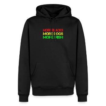 Mehr Schwarze Mehr Iren Mehr Hunde - Männer Premium Bio Hoodie - Schwarz - Vorne - Nico (187cm)