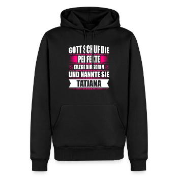 Erzgebirge Frau Namen Sachsen Tatjana - Männer Premium Bio Hoodie - Schwarz - Vorne - Nico (187cm)