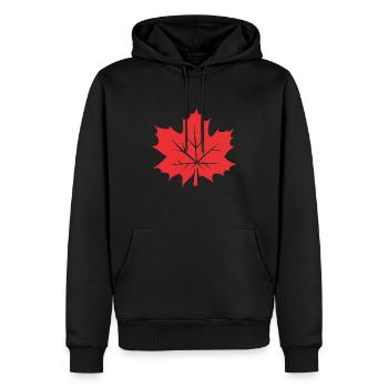 Leaf Maple Leaf Canada Tree - Men’s Premium Organic Hoodie - black - Front - Nico (187cm)