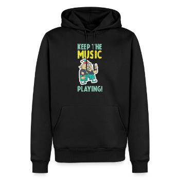 Punk Zwerg Lustige Weihnachten Punks spielen Musik - Männer Premium Bio Hoodie - Schwarz - Vorne - Nico (187cm)