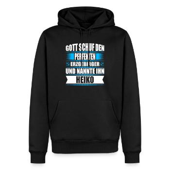 Erzgebirge Mann Namen Sachsen Heiko - Männer Premium Bio Hoodie - Schwarz - Vorne - Nico (187cm)