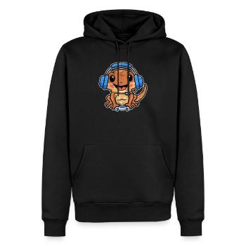 Gamer Bearded Dragon Propriétaire Amateur de jeux vidéo - Sweat à capuche Premium bio Homme - noir - Devant - Nico (187cm)