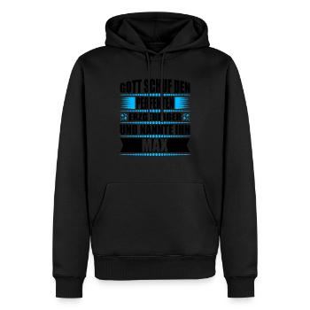 Erzgebirge Mann Namen Sachsen Max - Männer Premium Bio Hoodie - Schwarz - Vorne - Nico (187cm)