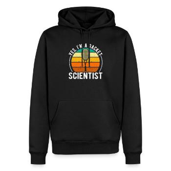 Lustiger Tennisspieler-Trainer-Fan Ja, ich bin ein - Männer Premium Bio Hoodie - Schwarz - Vorne - Nico (187cm)