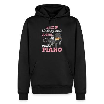 Music Piano Player Pianist Keyboardist Keyboard Pl - Männer Premium Bio Hoodie - Schwarz - Vorne - Nico (187cm)