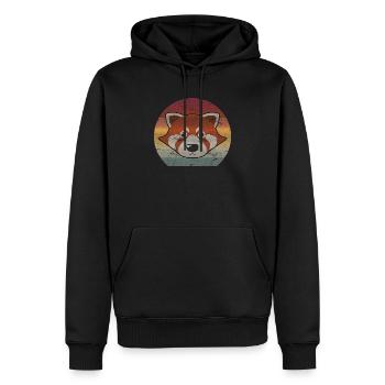 Retro Red Panda Vintage Red Pandas Zoologist Panda - Männer Premium Bio Hoodie - Schwarz - Vorne - Nico (187cm)