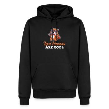 Les pandas roux sont cool drôle Panda amoureux Mignon Red Pan - Sweat à capuche Premium bio Homme - noir - Devant - Nico (187cm)
